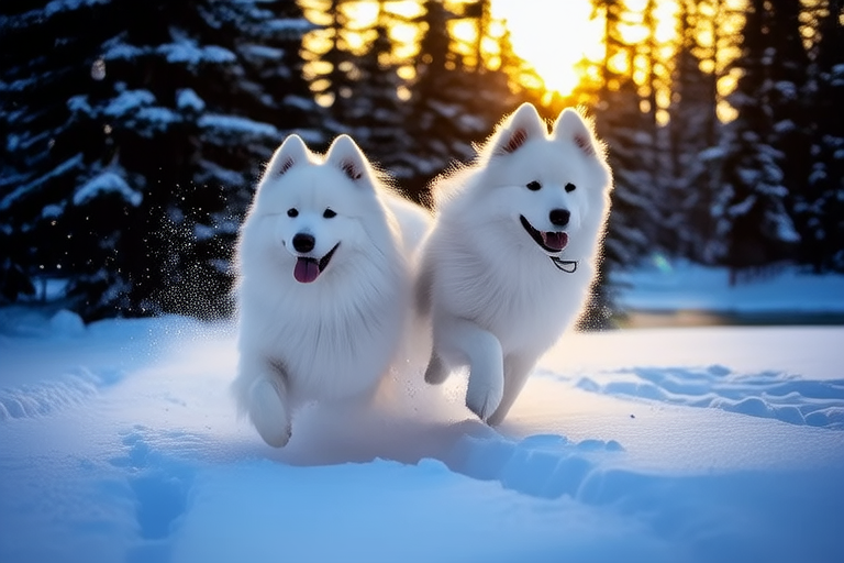 Adorable Samoyeds and Their Unbelievable Winter Adventures